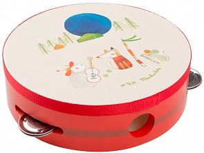 Тамбурин Moulin Roty, деревянный, красный (Moulin Roty, 659329)